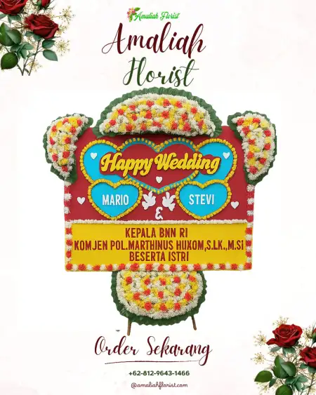 Papan Bunga Pernikahan Gaung Baru